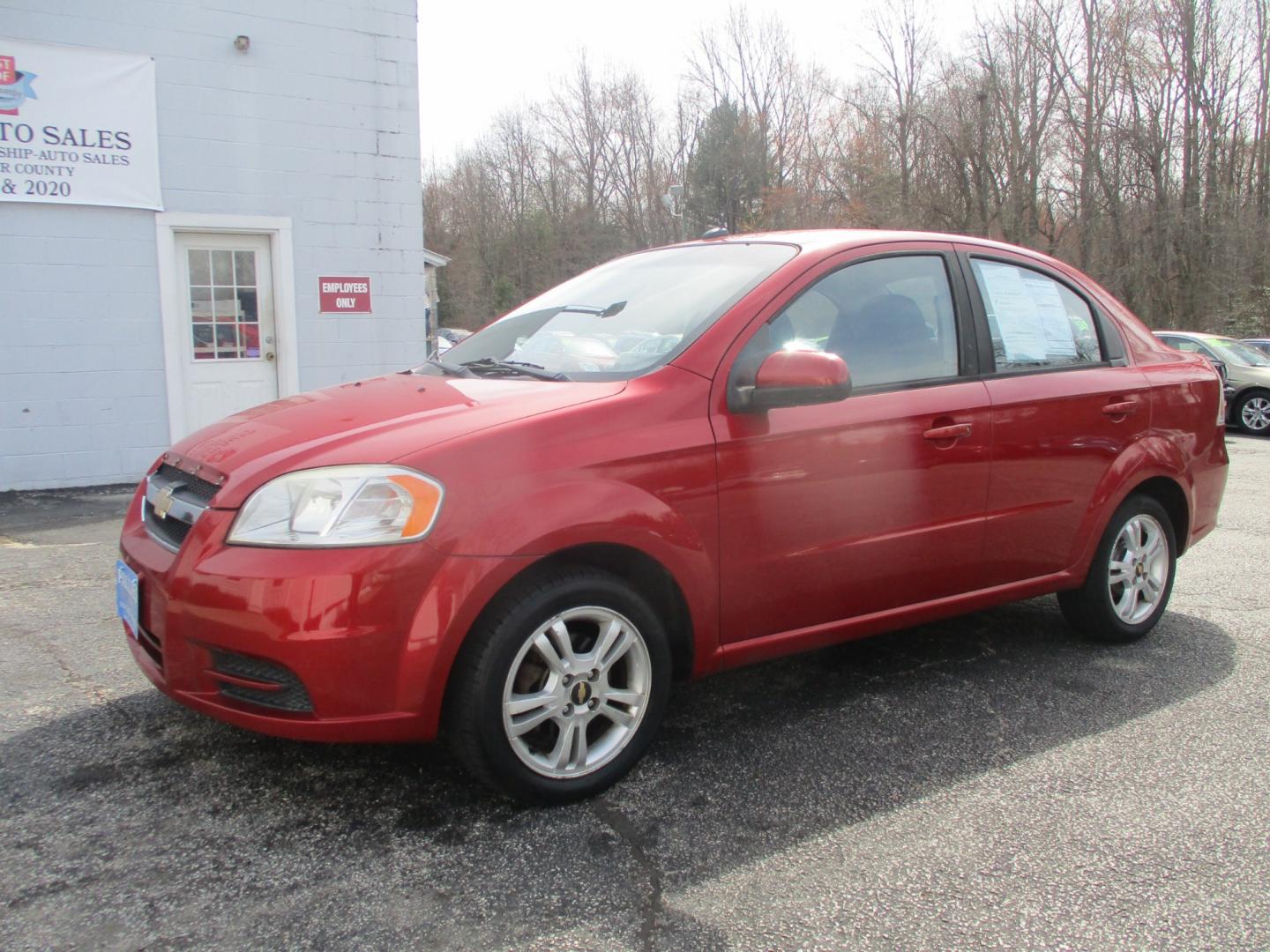 2011 RED Chevrolet Aveo (KL1TD5DE6BB) with an 1.6L L4 DOHC 16V engine, AUTOMATIC transmission, located at 540a Delsea Drive, Sewell, NJ, 08080, (856) 589-6888, 39.752560, -75.111206 - Photo#0